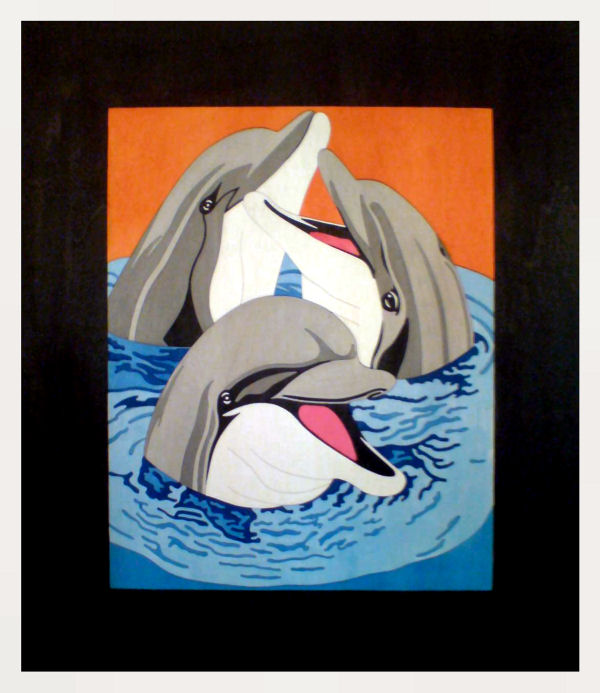 Delphin-Bild 80cm x 60cm